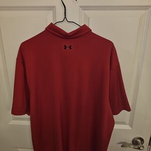 Under Armour Red and Black Polo